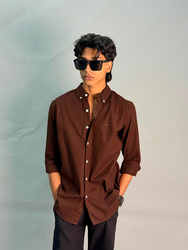 PREMIUM LINEN SHIRT [BROWN]