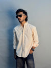 Light Peach Micro Checks Shirt