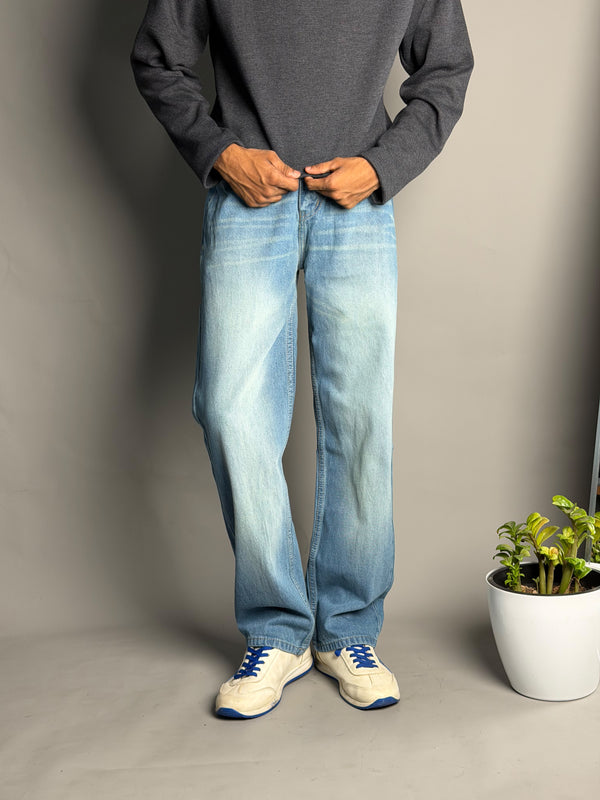 Ice Blue Straight Fit Jeans