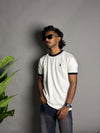 Ringer Half Sleeve T-Shirt [WHITE]