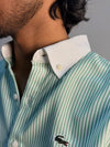 Green & White Stripe Shirt