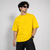 Yellow Plain Five-Sleeve T-Shirt