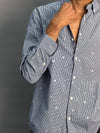 Black Microchecks With Stars Shirt