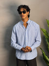White & Light Blue Lines Shirt