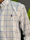 Checks Shirt [White & Blue]