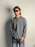 Full Sleeve Henley Tshirt - Grey