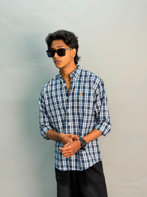 Premium Checks Shirt [BLUE]