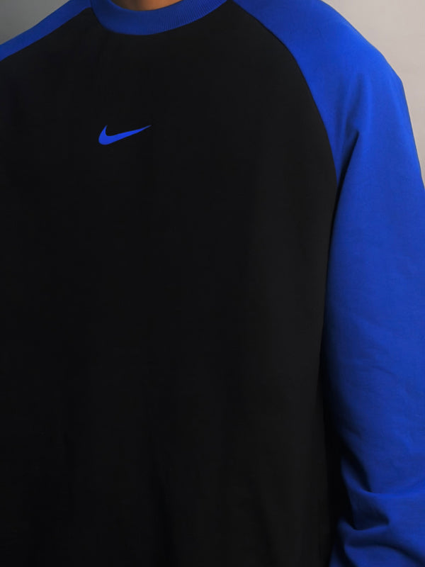 Oversized Black & Blue Full Sleeve TShirt