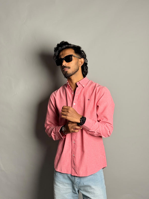 Pink & White Stripe Shirt
