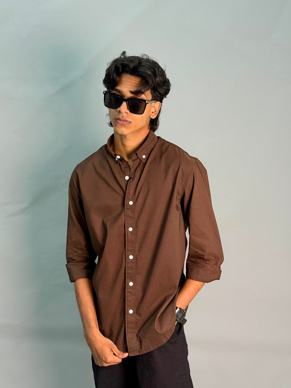 Premium Poly Lycra Shirt [BROWN]