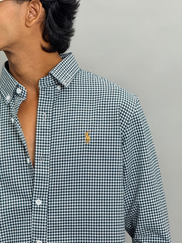 MICRO CHECKS SHIRTS [GREEN]