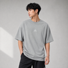 Grey Embroidered Five-Sleeve T-Shirt