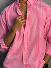 Double Lined White & Pink Shirt