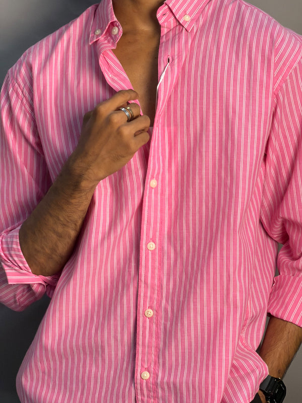 Double Lined White & Pink Shirt