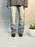 Blue Vintage Washed Straight Fit Jeans