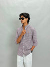 MICRO CHECKS SHIRTS [MAROON]
