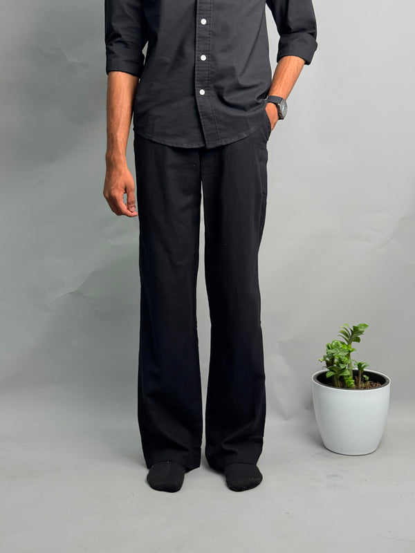 IMP LINEN PANTS [BLACK]