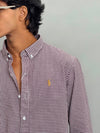 MICRO CHECKS SHIRTS [MAROON]