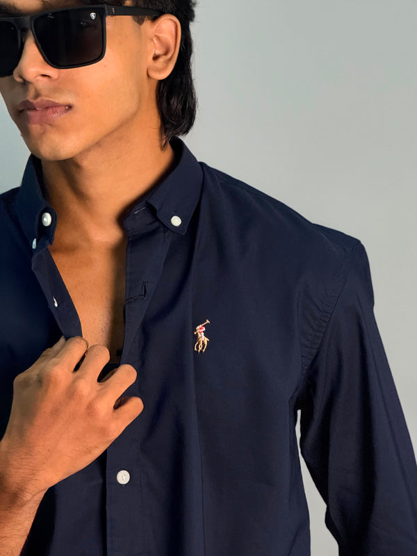Premium Poly Lycra Shirt [NAVY]