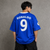 Blue White Ronaldo Number 9 Football Graphic Five-Sleeve T-Shirt