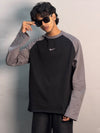 Oversized Black & Grey Full Sleeve Tshirt