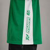 Green Quarter-Zip Striped Five-Sleeve T-Shirt