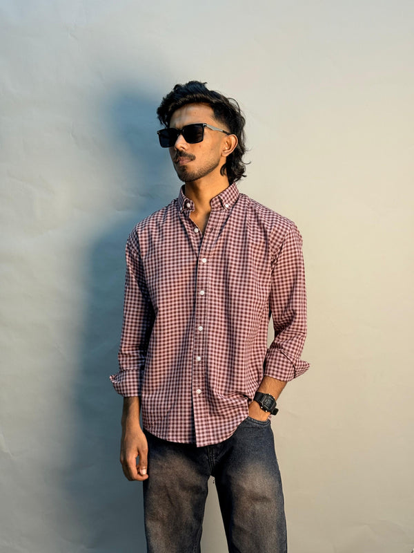 Maroon Checks Shirt