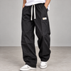 Black Wide Leg Track Pants