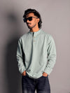 Full Sleeve Henley Tshirt - Sage Green