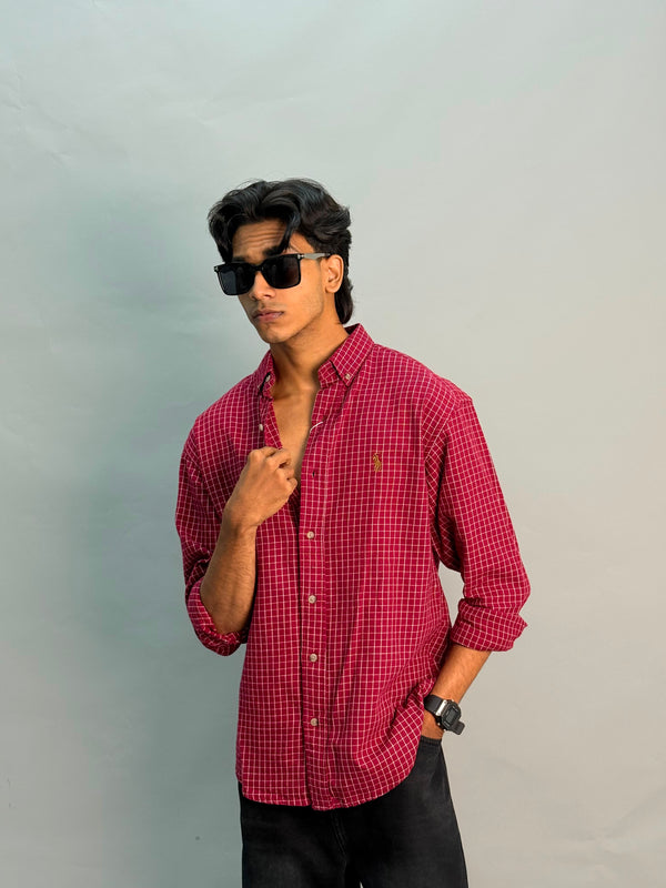 Premium Checks Shirt [RED]
