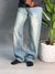 Semi Baggy Blue & Light Green Jeans