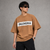 Brown Graphic Five-Sleeve T-Shirt