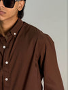 Premium Poly Lycra Shirt [BROWN]