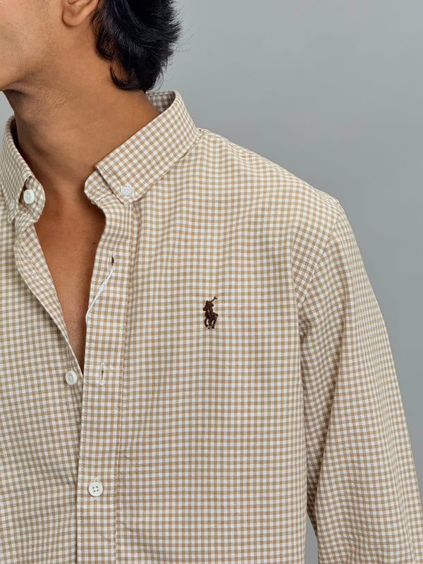 MICRO CHECKS SHIRTS [YELLOW]