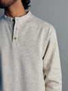 Full Sleeve Henley Tshirt - Stone Beige