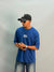 Blue Five-Sleeve Graphic T-Shirt