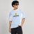 Sky Blue White Embroidery T-Shirt (Argentina)