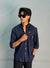Navy Blue Poly-Lycra Shirt