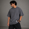 Grey Oversized Linen T-Shirt