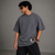 Grey Oversized Linen T-Shirt