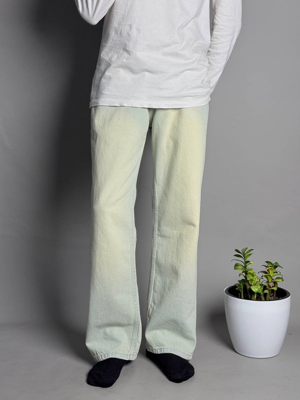 Sage Green Straight Fit Jeans