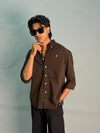 Premium Poly Lycra Shirt [DARK BROWN]