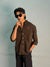Premium Poly Lycra Shirt [DARK BROWN]