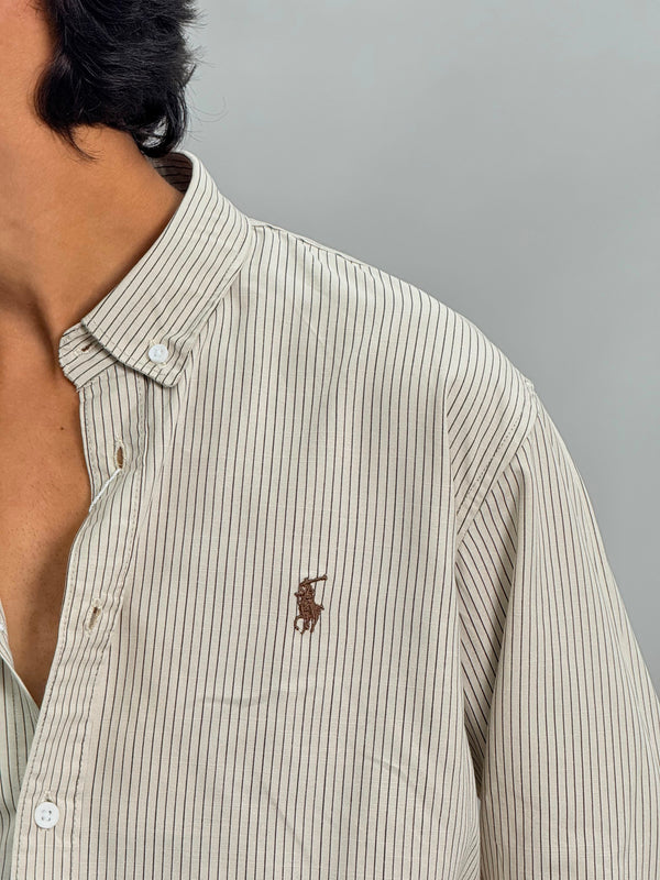 Premium Stripes Shirt [Cream]
