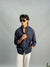PLAIN SHIRT [POLY LYCRA,NAVY BLUE]