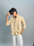 PLAIN SHIRT [POLY LYCRA,CREAM]