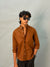 Tan Brown Full-Sleeve Plain Shirt