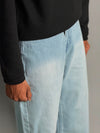 Light Blue Double-Shade Baggy Jeans