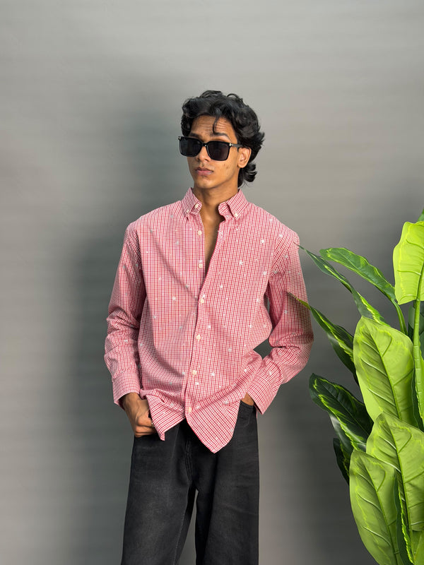Red Checks With Stars Shirt
