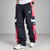 Dark Grey Red-White Stripe Track Pants